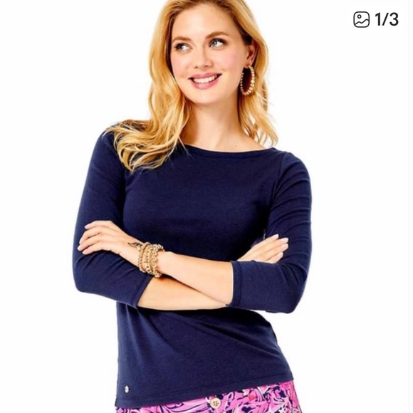 Lilly Pulitzer Tops - Lilly Pulitzer Halee Boatneck Top - Size Large